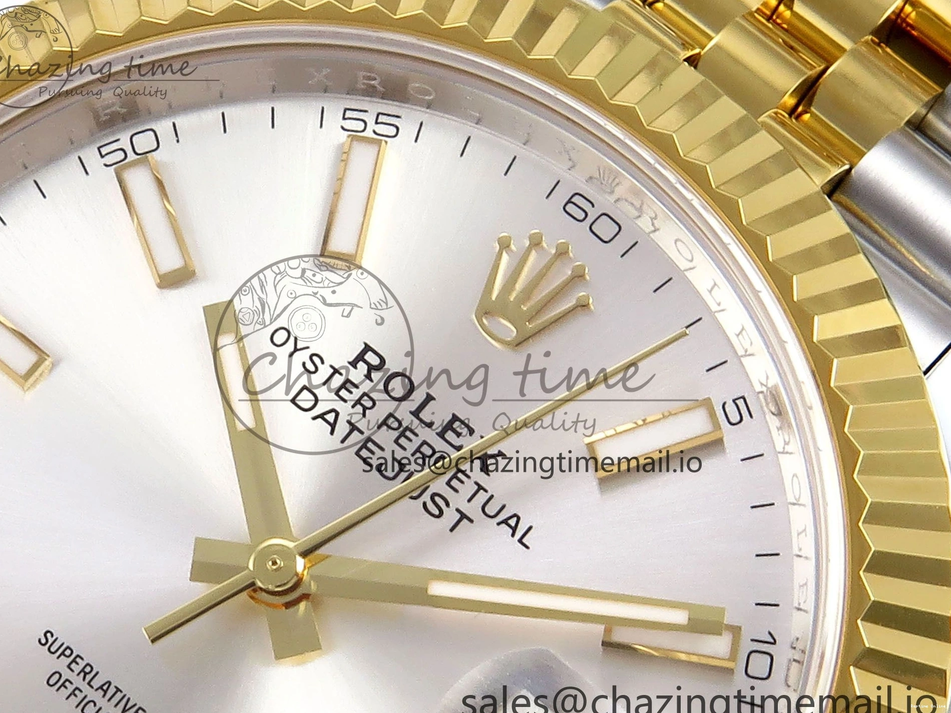 0106 DateJust 41 SS YG ARF 1:1 Best Edition 904L Steel Silver Stick Dial on Jubilee Bracelet SH3235 (Gain Weight) SoftTouch 1227